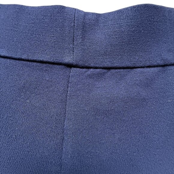 Eileen Fisher Stretch Pants Size Large Comfort Elastic Waist Wide Leg Navy Blue - Picture 10 of 11